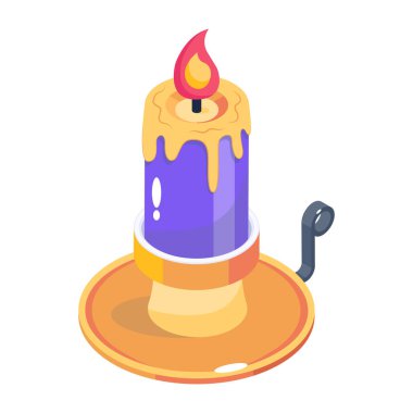 Mum Tutucu modern simgesi, vektör illüstrasyonu