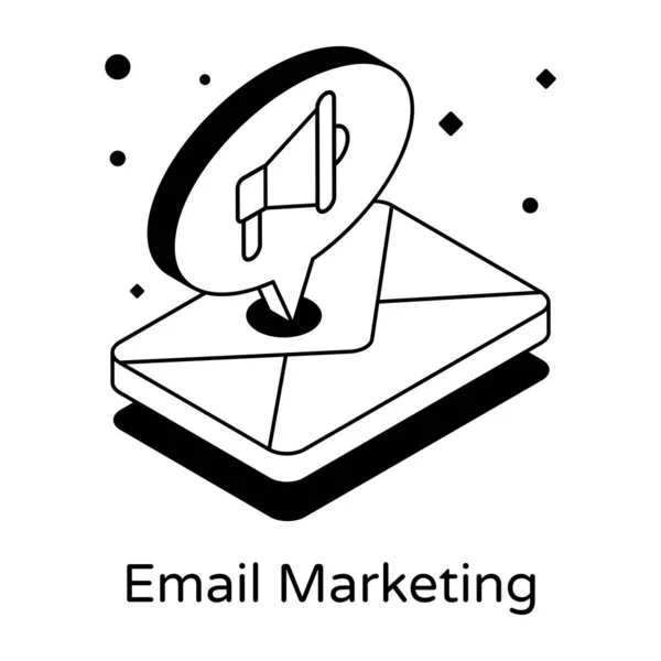 Mail Marketing Modernes Symbol Vektorillustration — Stockvektor