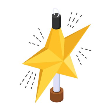 Kayan Yıldız modern simgesi, vektör illüstrasyonu