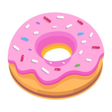 Donut modern tasarım, vektör illüstrasyonu