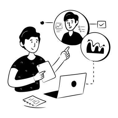 İş Tartışması Modern Tasarım, vektör çizimi 