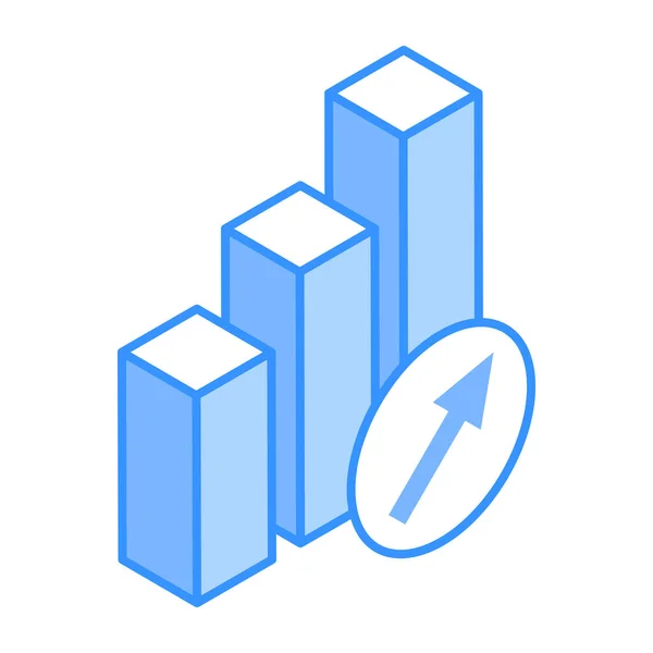 Stigande Diagram Modern Design Vektor Illustration — Stock vektor