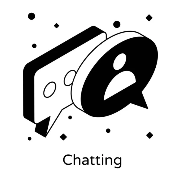 Chat Zeepbel Eenvoudig Ontwerp — Stockvector