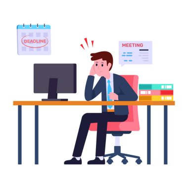 Çalışma Süresi Modern Tasarım, vektör illüstrasyonu