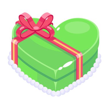 Yay ve kurdele vektör illüstrasyon tasarımlı hediye kutusu