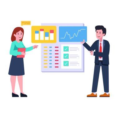 İş Analitiği modern tasarım, vektör illüstrasyonu