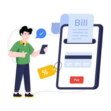 Fatura Ödemeleri modern tasarım, vektör illüstrasyonu