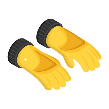 Eldivenler modern tasarım, vektör illüstrasyonu