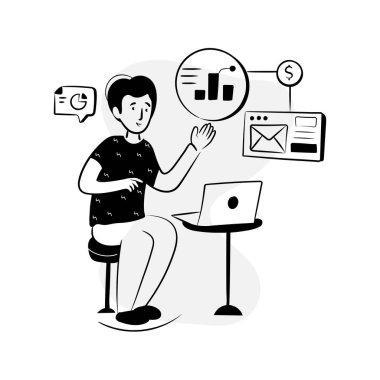 E- posta Pazarlama modern tasarım, vektör illüstrasyonu