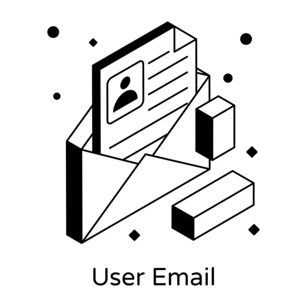 Benutzer Mail Modernes Design Vektorillustration — Stockvektor