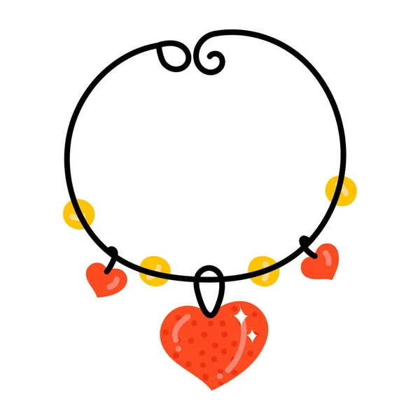 Coeur Avec Arc Rouge Dessin Vectoriel Ruban — Image vectorielle