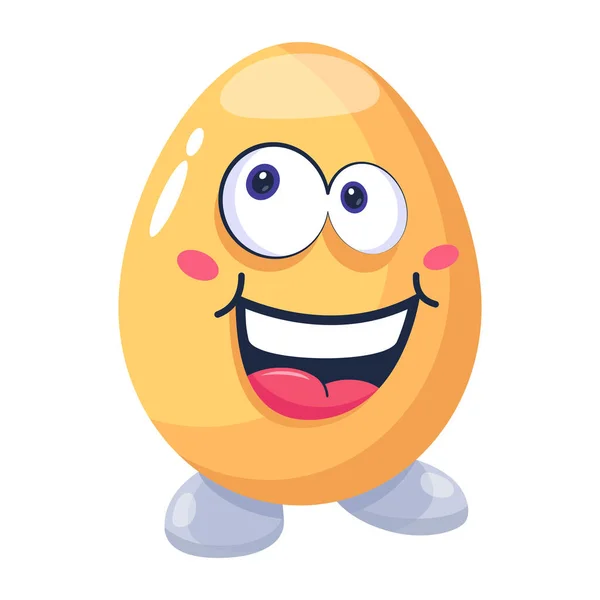 Smiley Egg Nowoczesny Projekt Wektor Ilustracji — Wektor stockowy
