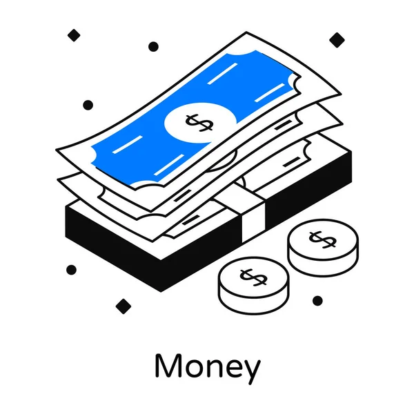 Dinero Diseño Moderno Ilustración Vectorial — Vector de stock