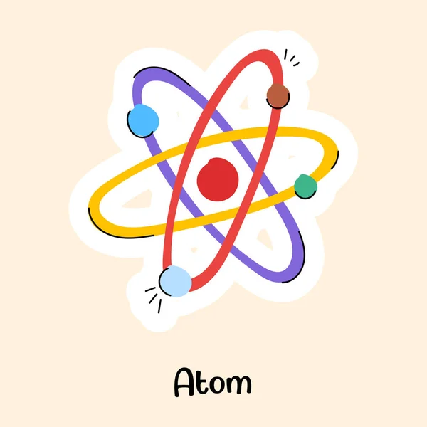 Atom Modern Design Vektor Illusztráció — Stock Vector