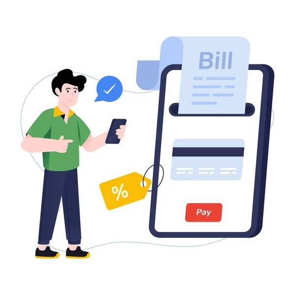 Invoice Payments Modern Design Vector Illustration — 스톡 벡터
