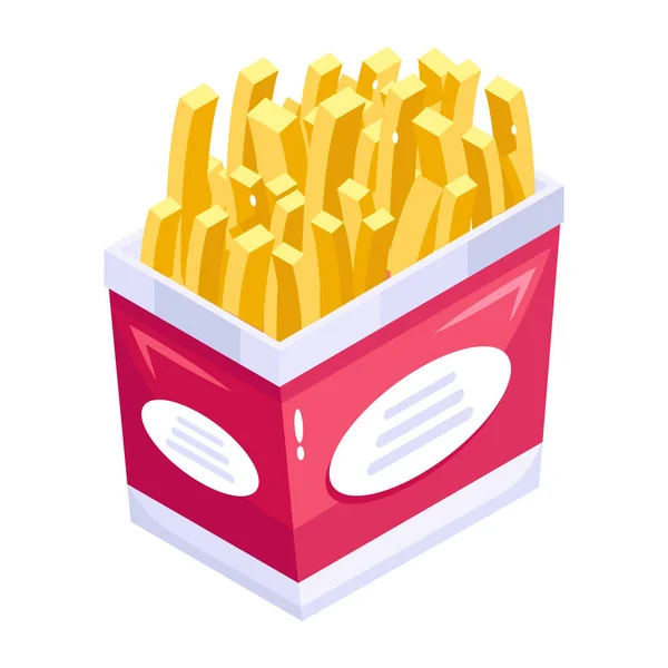 French Fries Μοντέρνο Σχεδιασμό Διανυσματική Απεικόνιση — Διανυσματικό Αρχείο
