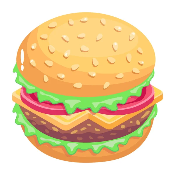 Burger Design Moderno Ilustração Vetorial —  Vetores de Stock