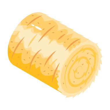 Hay Bale modern tasarım, vektör illüstrasyonu