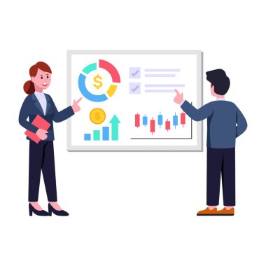 Stok Analizi modern tasarım, vektör illüstrasyonu