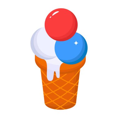 Dondurma modern tasarım, vektör çizimi