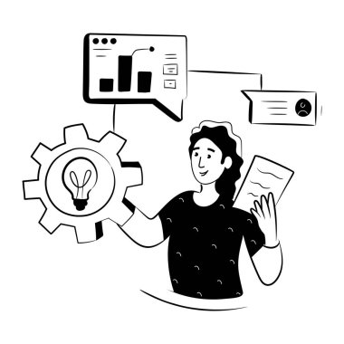 Business Innovation modern tasarım, vektör illüstrasyonu