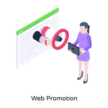 Web Tanıtımı modern tasarım, vektör illüstrasyonu