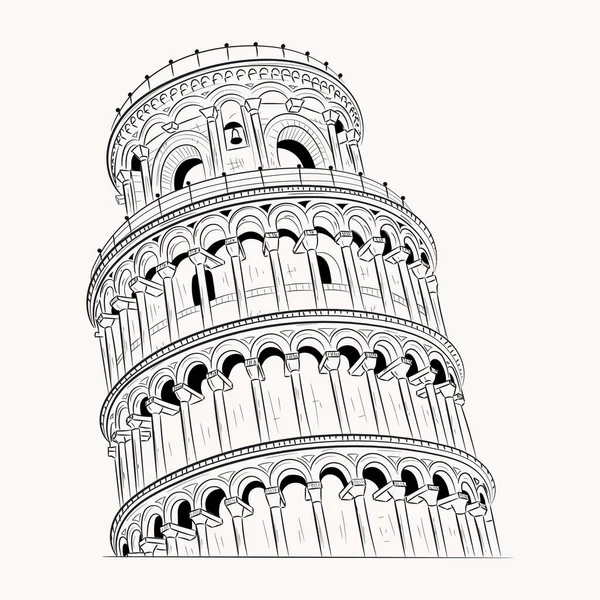 Pisa Icono Moderno Ilustración Vectorial — Vector de stock