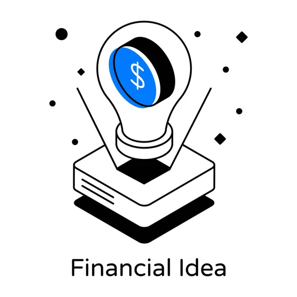 Idea Financiera Diseño Moderno Ilustración Vectorial — Vector de stock