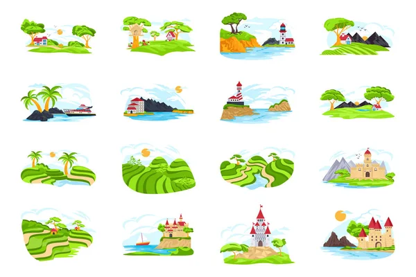 Doğa Sahnesi ve Görünümlerinin Düz Resimleri