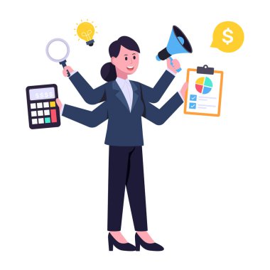 Muhasebe modern tasarım, vektör çizimi