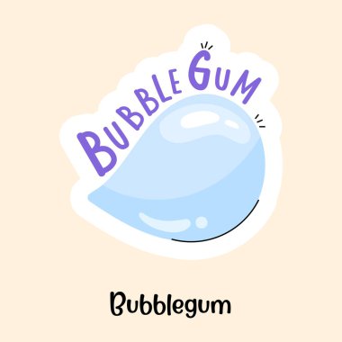 Bubblegum modern tasarım, vektör illüstrasyonu