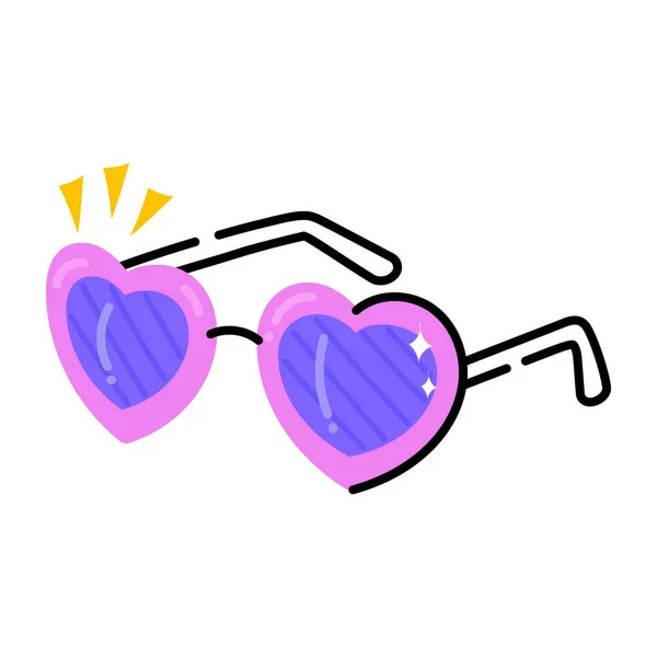 Lunettes Coeur Design Moderne Illustration Vectorielle — Image vectorielle