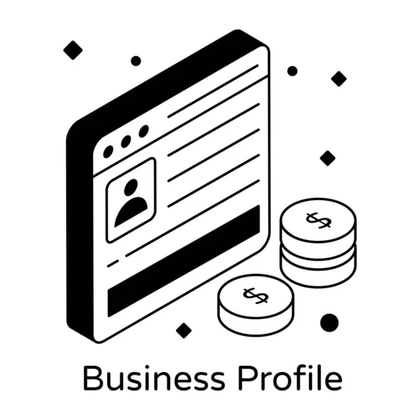 Profil Biznesowy Nowoczesny Design Ilustracja Wektor — Wektor stockowy