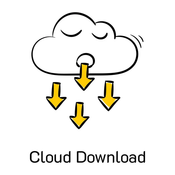 Wolke Modernes Design Herunterladen Vektorillustration — Stockvektor