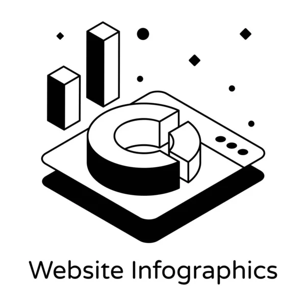 Website Infográficos Design Moderno Ilustração Vetorial — Vetor de Stock