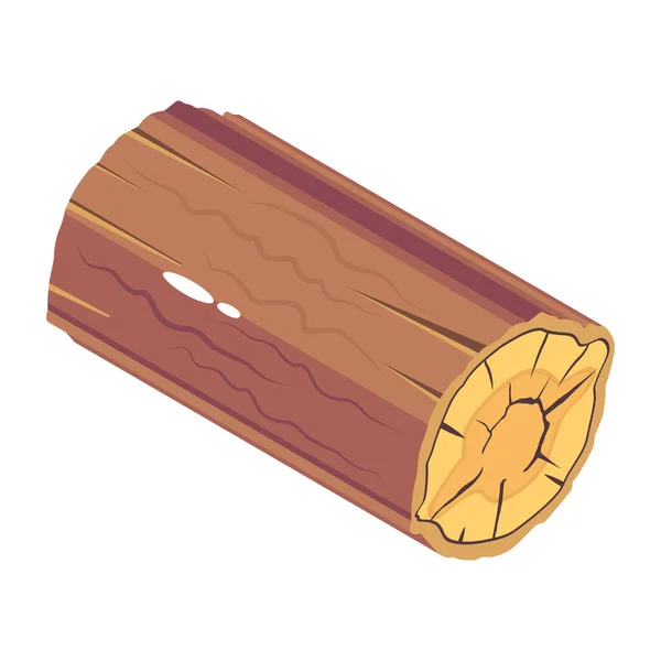 Wood Log Modern Design Vector Illustration — 스톡 벡터