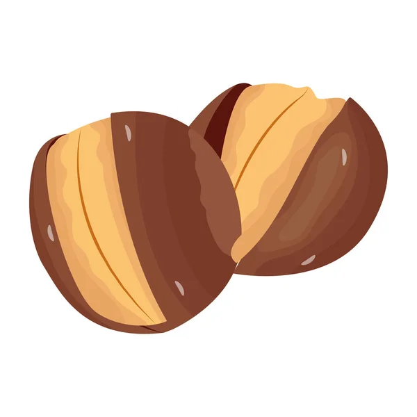 Roasted Chestnuts Modern Design Vector Illustration — Stock Vector