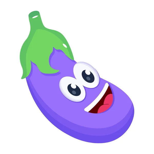 일러스트 Eggplant Modern Design — 스톡 벡터