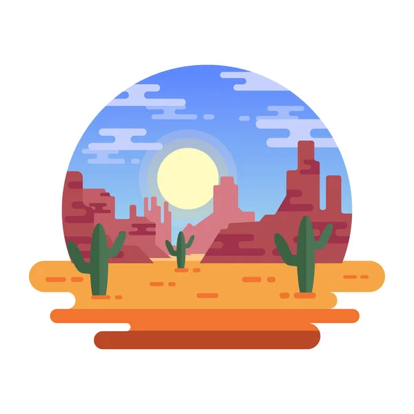 Desert View Modernes Design Vektorillustration — Stockvektor