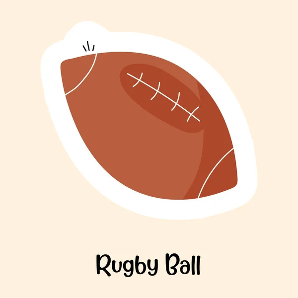 Rugby Míč Ikona Vektorové Ilustrace — Stockový vektor