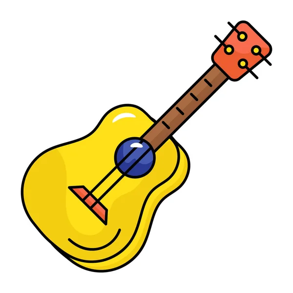 Gitarr Och Musikinstrument Ikon Vektor Illustration Design — Stock vektor