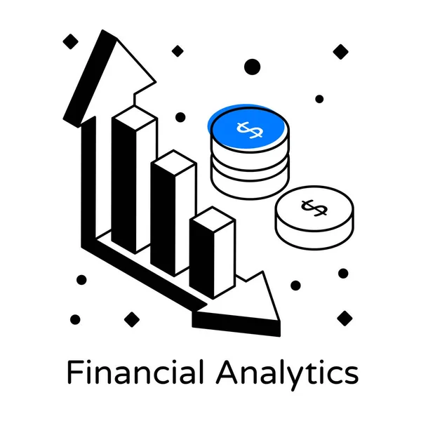 Financial Analytics Modern Design Vector Illustration — 스톡 벡터