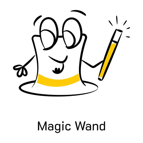 Magic Wand Modern Design Vector Illustratie — Stockvector