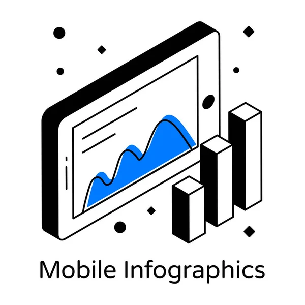 Infográficos Móveis Design Moderno Ilustração Vetorial — Vetor de Stock