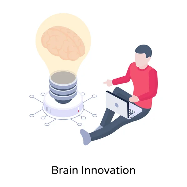 脳の革新現代的なデザイン ベクトルイラスト — ストックベクタ