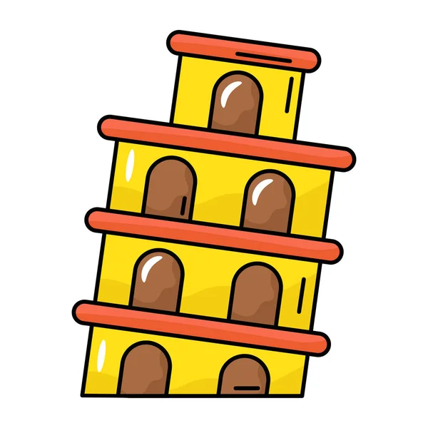 Pisa Tower Design Moderno Ilustração Vetorial —  Vetores de Stock