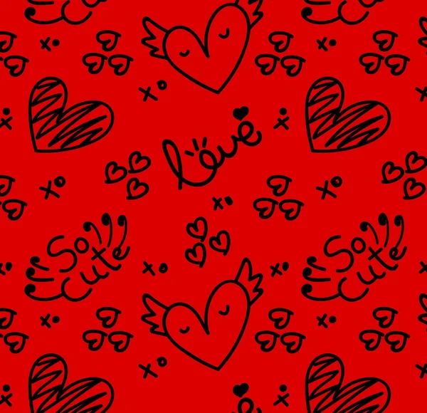 Fondo Del Día San Valentín Con Corazones — Vector de stock