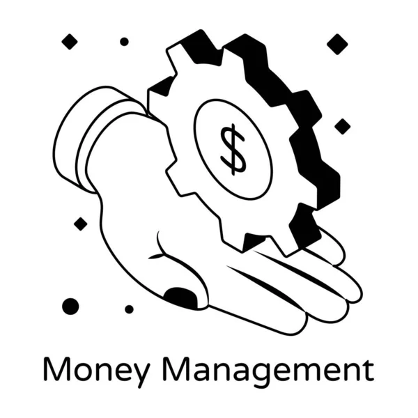 Bitcoin Mining Simple Illustration — Stock Vector
