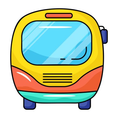 Kamp Van modern tasarım, vektör illüstrasyonu