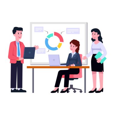 İş Buluşması Modern Tasarım, vektör illüstrasyonu